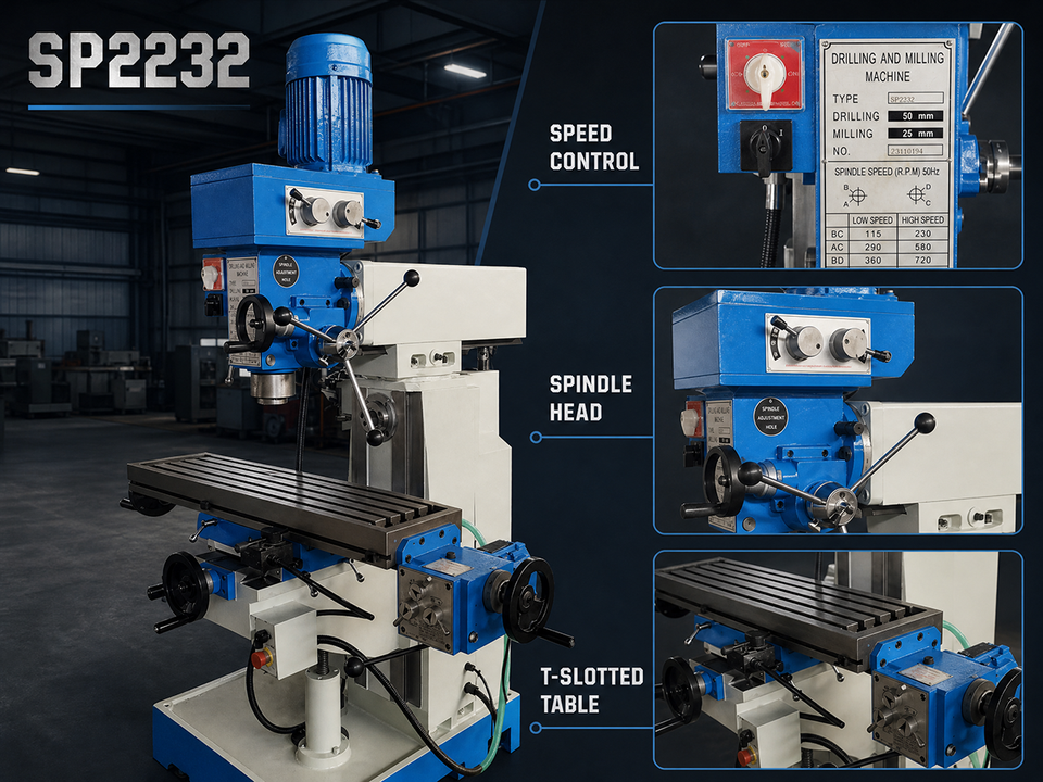 Sumore 50mm Drilling Vertical Drilling and Milling Machine for Metal ...