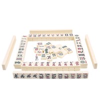 Ensemble de Mahjong américain de 30mm en gros 166 carreaux avec porte-accessoires modernes et sac matelassé pour un jeu de table amusant