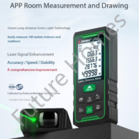 Télémètre laser vert SW 50G, portée 50 m, diffusion vocale, mesure portable pour travaux intérieurs et extérieurs