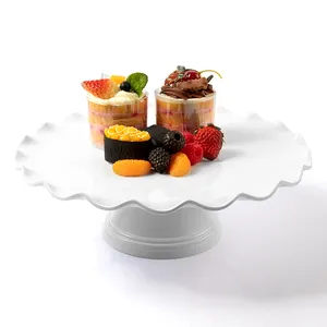 Custom Bamboo Fiber Melamine Cake Stand With Embossed Surface Perfect For Mixing Serving Or Storing