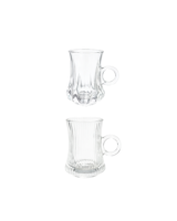 Ensemble de tasses à café en verre transparent avec soucoupes et poignées, idéal pour l'espresso, le latte et la vaisselle de table pour la maison ou le café – Vente chaude