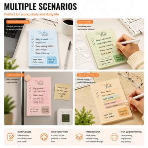 Custom To Do Sticky Notes Loose Leaf <b>Memo</b> <b>Pad</b> Colorful Check List Office Student Stationery - Product Image 3