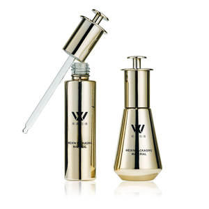 Bouteille de soins de la peau en verre cosmétique transparent personnalisable de plusieurs couleurs de luxe bon marché de haute qualité - Product Image 2