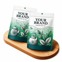Sachet Doypack Personnalisé Imprimé pour Thé en Vrac, Refermable avec Fermeture Éclair, Anti-Humidité, Qualité Alimentaire, pour Thé Vert en Gros