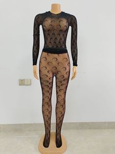 Abiti da donna <span class=keywords><strong>Sexy</strong></span> con Top in pizzo con spalle scoperte + collant Set 2 pezzi pantaloni in Mesh <span class=keywords><strong>Sexy</strong></span> da donna Set di <span class=keywords><strong>abbigliamento</strong></span> da donna - Product Image 2