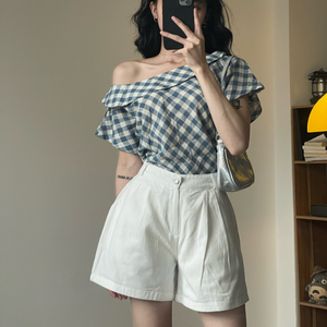Conjunto de Shorts para Mujer de Buena Calidad, Transpirable, Bordado, 100% Algodón, Etiqueta Personalizada, Proveedor y Fabricante de Vietnam - Product Image 1