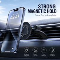 Support magnétique triangulaire creux en alliage d'aluminium et ABS, à 3 griffes, stable, réglable, rotation à 360° pour MagSafe