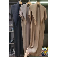 Robe-châle Vintage Simple et Sophistiquée pour Femme, Nouvelle Collection Été 2026, Design Plissé, Texture Premium, Taille Haute, Coupe Ample Longue