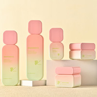 Nouveaux flacons et pots cosmétiques en verre personnalisés en gros, ensemble vide de forme plate pour le sérum de soin de la peau et l'emballage de crème pour le visage