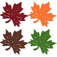 Ensemble de sets de table en feutre motif feuille d'érable, antidérapants et résistants à la chaleur, pour la décoration de table de dîner à la maison, Thanksgiving, automne, récolte