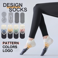 Chaussettes de yoga antidérapantes personnalisées de haute qualité pour le Pilates – Design respirant et écologique avec revers et semelle pour la saison printanière