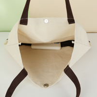 Sac de courses en toile de coton épaisse 12 oz, durable, réutilisable, avec poignée renforcée, logo personnalisé, vente en gros