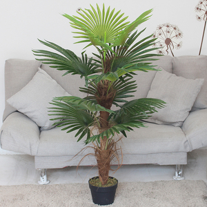 Chất Lượng Cao 120Cm Chiều Cao Nhựa Faux Cây Cọ Mô Phỏng Cây Trong Chậu Nhân Tạo - Product Image 2