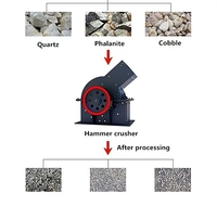 Concasseur à marteaux haute efficacité, 10-100 tonnes par heure, pour le concassage du calcaire/du granit, disponible en stock.