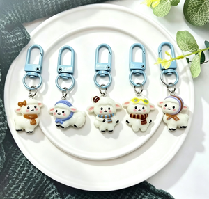 Cute Cartoon Little Sheep Mikko Plastic <strong>Keychain</strong> Bag Pendant Couple Best Friend Cold Black and White China <strong>Bulk</strong> Pack Gift - Product Image 3