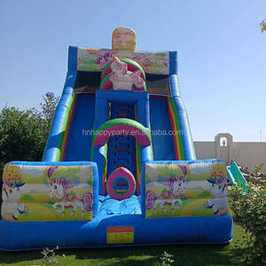 Casa de rebote inflable con toboganes de agua dobles resbalón y toboganes tobogán de agua deslizante para niños y adultos tobogán de agua comercial - Product Image 3