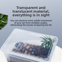 Boîte d'élevage pour reptiles, incubateur, terrarium en plastique, conteneur ventilé, enclos pour petits animaux, boîte pour éclosion, personnalisable