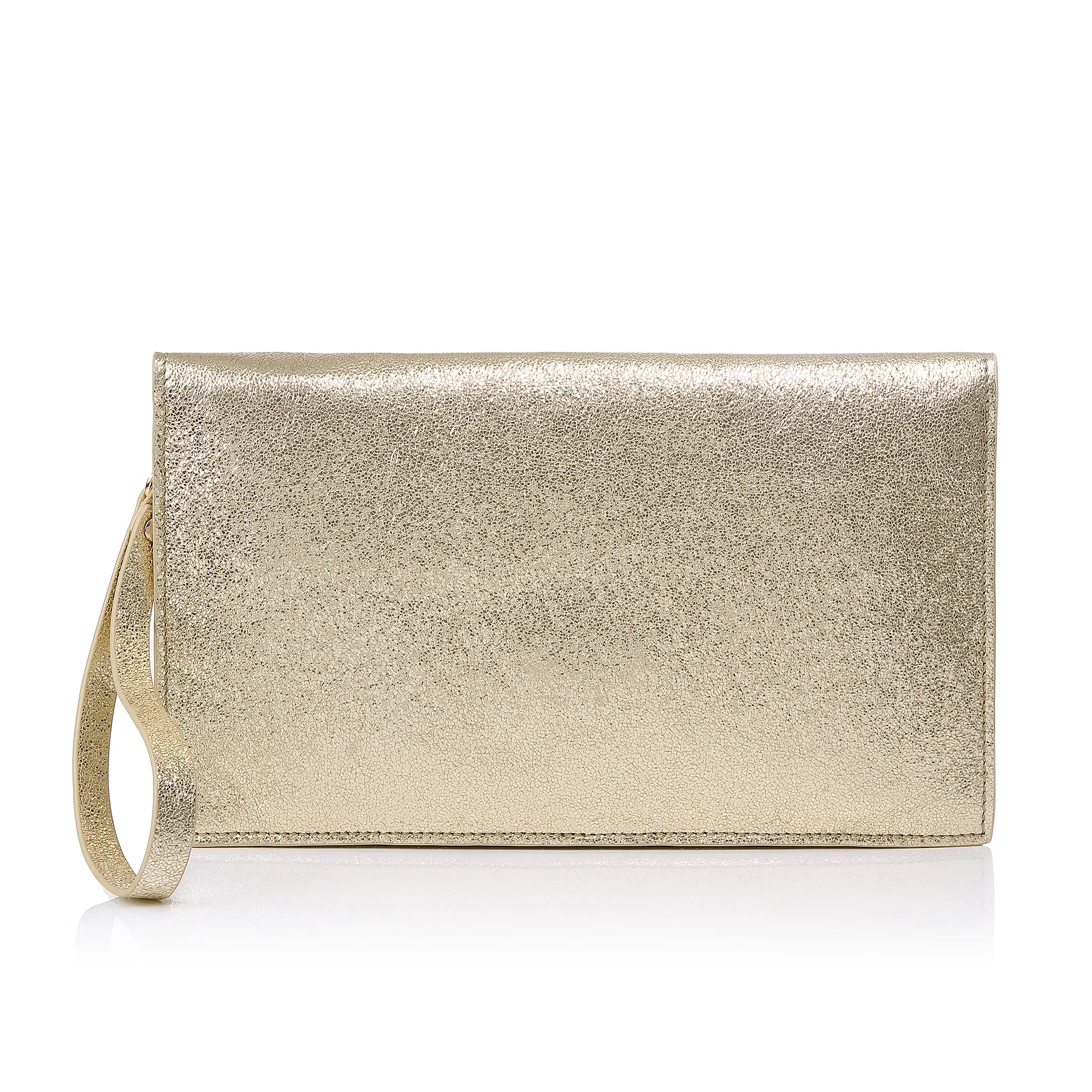 2021 Luxury Clutch Bag Metallic Genuine Leather Evening Clutches Ladies Large Gold Dinner Bags