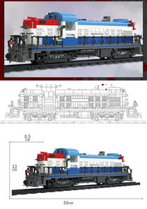 Creative Expert Ideas Train <span class=keywords><strong>Doomsday</strong></span> The Train Steam Train Railway Express Moc Bricks Modular Building Blocks Model Toys 59006 - Product Image 6