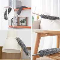 4 pièces poteau en acier inoxydable allongé poignée domestique détachable pour nettoyer les ventilateurs de plafond plumeau avec poteau d'extension