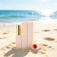 Tube carré vide pour baume à lèvres 3,5g, fermeture magnétique, tube à lèvres biseauté 11,1, emballage cosmétique de luxe, vente en gros, direct usine