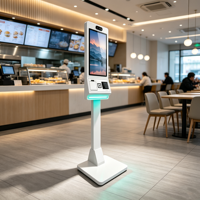 Kiosque de commande mural à écran tactile de 21,5, 24, 32, 43, 49 pouces, kiosque de paiement pour restaurant avec lecteur de code QR, imprimante de reçus