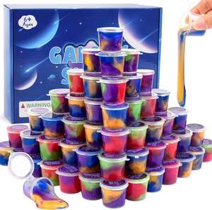 Juguete para Niños, Kit de Arcilla de Cristal para Hacer Slime Esponjoso, 24 Piezas, Caja de Vasos para Slime, Set de Slime Galáctico, Dijes de Nubes, 6+ - Product Image 3