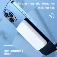 Power Bank Wireless Charger Slim 10000mah dengan Logo Custom, Laris Manis, Daya Magnetik Kuat, untuk Ponsel, Hadiah Kantor