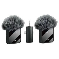 Microphone à condensateur omnidirectionnel sans fil 2,4 G F11 F15, réduction de bruit, portable, mains libres pour téléphone portable, studio de rue