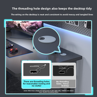 Bureau d'ordinateur moderne et épuré en aluminium, réglable et écologique, idéal pour la maison, le bureau, les étudiants, la chambre à coucher, le lit et le gaming, pratique pour…