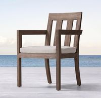 Ensemble de salle à manger extérieure pour hôtel, mobilier de patio de villa, chaises de salle à manger modernes en teck de luxe, coussins imperméables, garantie 2-3 ans