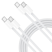 Kabel Pengisian Cepat Tipe C 1M Asli Baru Kabel Data USB-C Anyaman untuk Iphone
