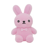 Vente en gros de balles anti-stress en TPR douces et poilues, amusantes, en forme de grand lapin, pour enfants de 5 à 7 ans