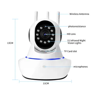 Qearim V380 1.0mp 스마트 와이파이 무선 홈 보안 Pt 클라우드 스토리지 720P HD 카메라 H.264 25fps