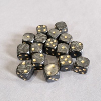 Jeu de dés D6 couleurs de marbre de 16mm bien polis dés acryliques 6 côtés en résine dés colorés polyédriques pour le jeu