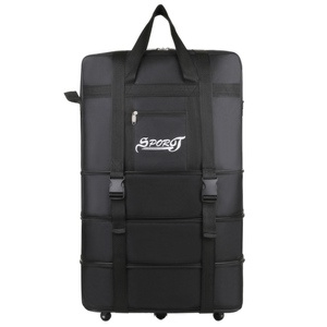 Bolsa de lona de nailon de gran capacidad, bolsa de viaje impermeable y duradera con cierre de cremallera, moda sencilla, unisex, para <span class=keywords><strong>viajes</strong></span>, 80x47x25cm - Product Image 4