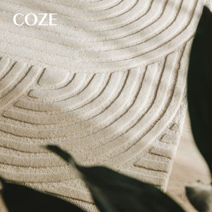 Tappeti Moderni di Lusso, Alta Gamma, Tinta Unita Beige, A Righe, Tuftati a Mano, Grandi per Soggiorno e Camera da Letto, Collezione 2025 - Product Image 2