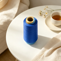 Fil de nylon 24F/48F DTY filé en anneau, teint, élastique, en fibre de maïs Sorona, 100% nylon recyclé, pour tricot à la main, couture, broderie et tissage