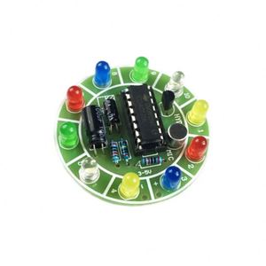 CD4017 Colorful Voice Control Rotating LED <b>Light</b> Electronic Manufacturing Diy Kit - Product Image 1