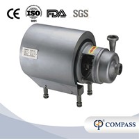 Pompe centrifuge sanitaire en acier inoxydable à impeller ouvert, connexion par soudure à collier, pour transfert de liquides, traitement de l'eau potable et du lait