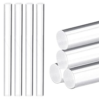Homesun Lot de 8 bâtonnets ronds en acrylique de 30 cm pour loisirs créatifs, idéaux pour les enfants, pour la fabrication de glaces, d'articles artisanaux et de décorations de gâteaux