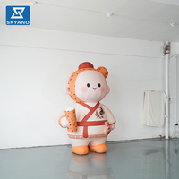 Modèle de personnage de dessin animé chinois gonflable personnalisé pour la décoration d'événements en plein air, publicité, accessoire d'affichage gonflable