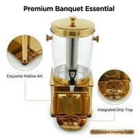Distributeur de boissons de luxe Golden Key en or avec plateau anti-goutte intégré pour la restauration hôtelière