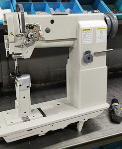 Máquina de coser industrial de punto de cadeneta de alimentación compuesta de cama de poste de aguja única de alta sppd de - Product Image 1