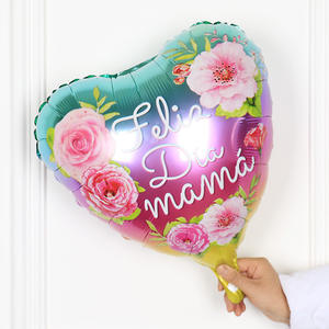 Vente en gros de ballons en feuille d'aluminium en forme de cœur et de cercle de 18 pouces pour la fête des mères - Product Image 2