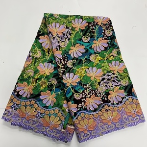 ผ้าลูกไม้ฝ้ายออร์แกนิกแอฟริกัน 3 มิติ ลายปักสุดฮิตสำหรับงานแต่งงานและชุดงานเลี้ยง - Product Image 3