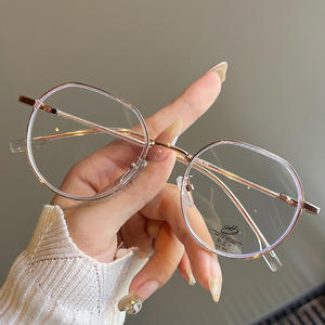 Monturas de Gafas Metálicas TR90 para Mujer Qianai, Diseño Irregular con Protección Anti Luz Azul para Lectura - Product Image 3