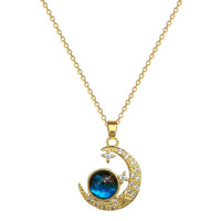 Kalung Zirkonia Dream Planet Micro-Set dengan Tali Gelang yang Dapat Disesuaikan, Gaya Mewah Sederhana Elegan untuk Wanita, Rantai Fashion