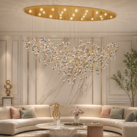 Lustre en cristal de luxe pour maison moderne, villa, salon, salle à manger et projet d'éclairage d'escalier