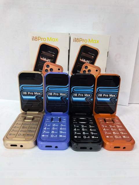I18 Pro Max New Flip Feature Phone Unlocked 2G GSM Keypad Mobile Phone With FM Radio Multi Color Optional